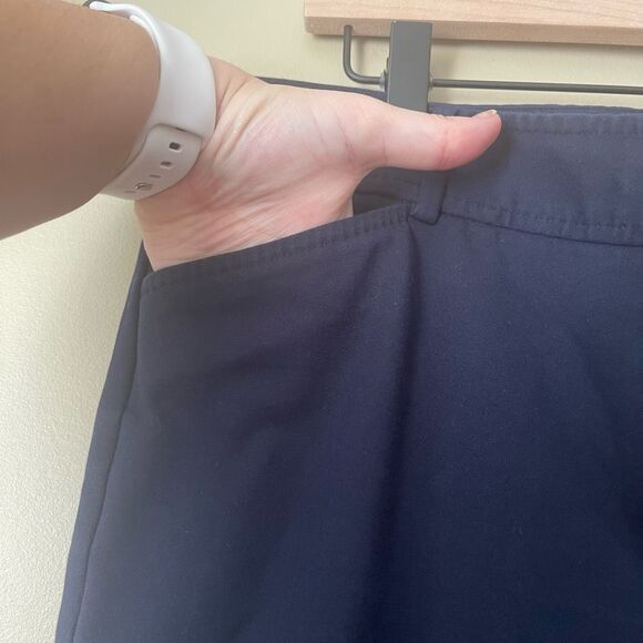 Talbots Womens Navy Blue Hampshire Ankle Straight Pant Petite 14 - Picture 7 of 7